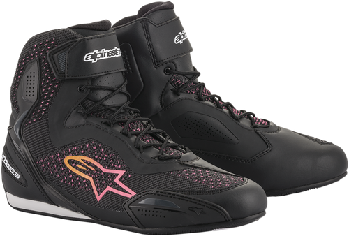 Alpinestars Stella Faster-3 Rideknit Shoes - Black/Yellow/Pink - US 5 / EU 36