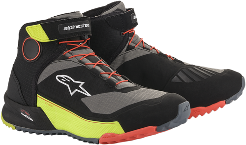 Alpinestars CR-X Drystar® Shoes - Black/Red/Yellow Fluorescent - US 10 / EU 43