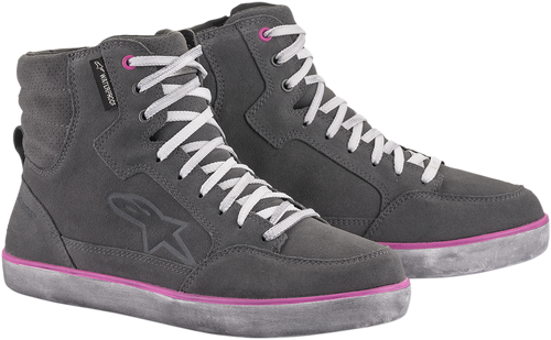 Alpinestars J-6 Waterproof Women's Shoes - Gray/Pink - US 9.5