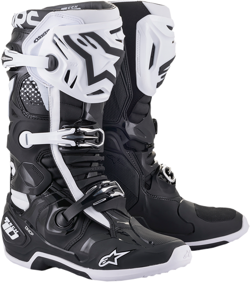 Alpinestars Tech 10 Boots - Black/White - US 10 / EU 44.5