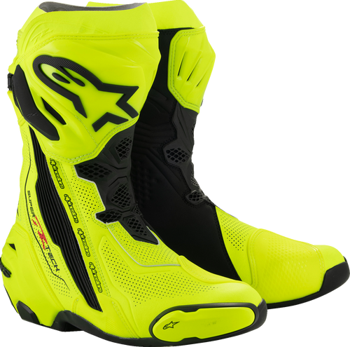 Alpinestars Supertech R Vented Boots - Fluorescent Yellow/Black - US 12 / EU 47