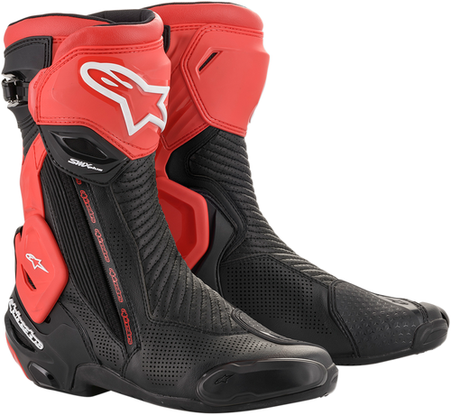 Alpinestars SMX Plus Vented Boots - Black/Red - US 12 / EU 47