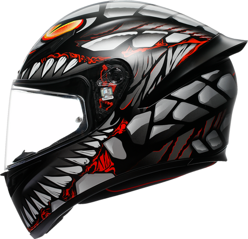 K1 S Helmet - Lyzard - Matte Black/Gray/Red - Medium