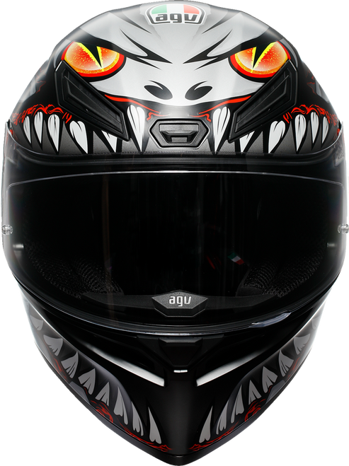 K1 S Helmet - Lyzard - Matte Black/Gray/Red - Large