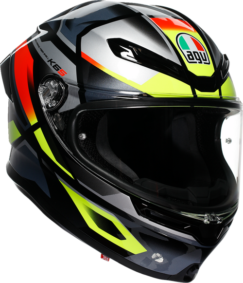 K6 S Helmet - Erazer - Black/Red/Yellow Fluo - Small