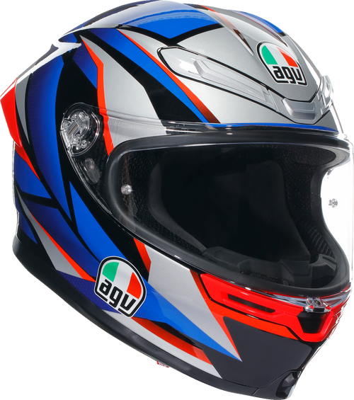 K6 S Helmet - Slashcut - Black/Blue/Red - Small