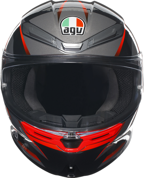 K6 S Helmet - Slashcut - Black/Gray/Red - Medium