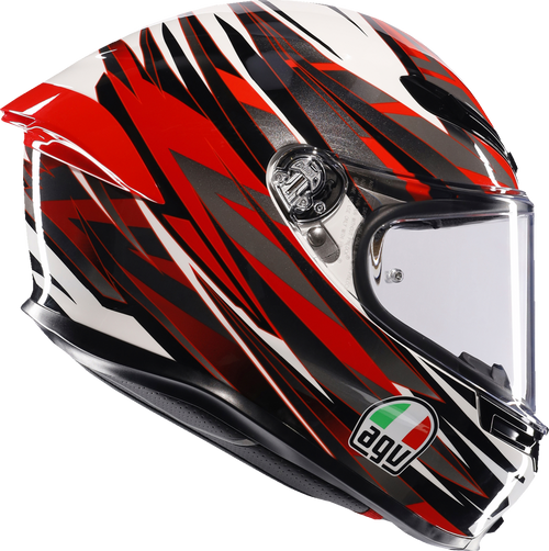 K6 S Helmet - Reeval - White/Red/Gray - XL