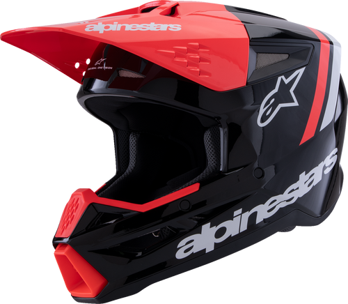 SM3 Helmet - Radium - Gloss Black/Red Fluo/White - Small