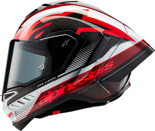 Supertech R10 Helmet - Team - Black/Carbon Red/Gloss White - Small