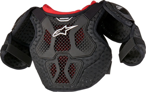 Youth Bionic Action Kickstart Chest Guard - Black/Red - 7/9