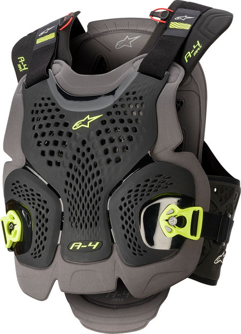 A-4 Max Chest Guard - Black/Anthracite/Yellow Fluo - XL/2XL