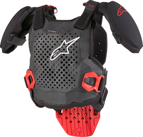 Youth A5 S v2 Chest Guard - Black/White/Red - S/M