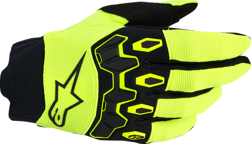 Youth Full Bore V2 Gloves - Fluo Yellow/Black - Large