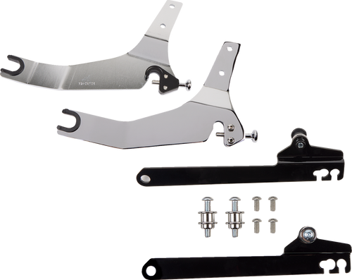 Backrest Kit - 11" - Chrome - Dyna