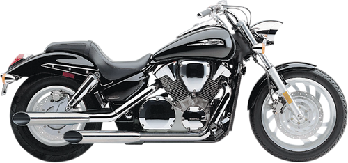 Slashcut Mufflers - Chrome - VTX1300