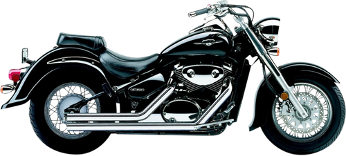 Streetrod Straight Cut Exhaust System - Chrome