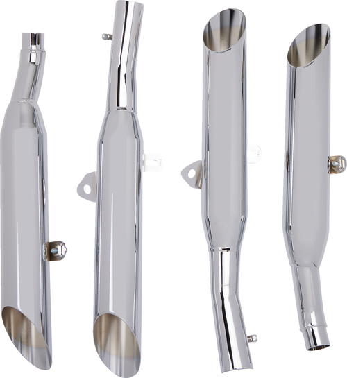 Slashcut Mufflers - Chrome - VMAX