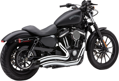 Speedster Swept Short Exhaust - Chrome - '14-'20 XL