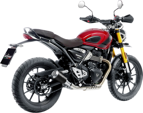 LV-10 Slip-On Muffler - Black Stainless Steel - Scrambler/Speed 400