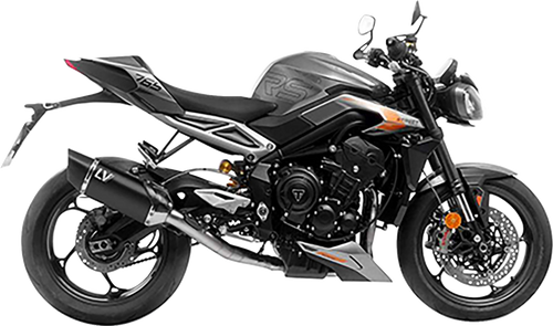 LV-14 R Exhaust System - 3-into-1 - Black - Street Triple 766 R/RS