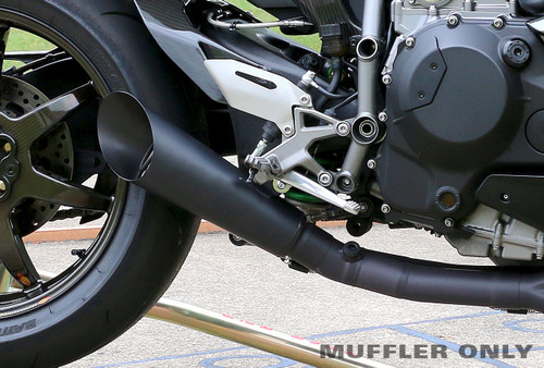 Slash Cut 2 Muffler Only Black  Kawasaki H2 (15-20)
