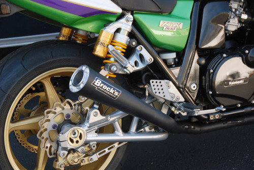 <div class="Description_Overview"><br />
<ul class="standard_ul">
<li>Fits Suzuki GSX-R1000 (09-11)</li>
<li>14" megaphone muffler</li>
<li>Black ceramic coated finish</li>
<li>Classic megaphone look with billet removable baffle</li>
<li>Our deepest sound (optional 2" noise reduction insert available/sold separately)</li>
<li>Race performance for all size engines</li>
<li>Aerospace quality, ultra lightweight stainless construction</li>
<li>Includes Brock's lifetime direct support package <br /> <em>At no additional charge</em></li>
<li>Select from increased drivability/fuel mileage (pump gas) or race-proven (race fuel) track maps via our map support program <br /> <em>At no additional charge</em></li>
</ul>
</div>
<div class="Description_Product_Details"><br />
<p>The Best of Both Worlds</p>
<br />
<p>The StreetMeg&trade; combines our Generation 3 front section and sidewinder megaphone muffler to provide race-proven performance with a classic drag race look. Eliminating the inherent drawbacks of a side exit system, there is no reduced right hand cornering clearance, or rear brake lever-to-pipe clearance issues. No fairing modifications are required, and the stock oil cooler and lines remain intact. From carving corners, to wide open on the salt flats, the drag-inspired look and deep throaty sound of the StreetMeg&trade; says, &ldquo;Let&rsquo;s RACE!&rdquo;</p>
</div>