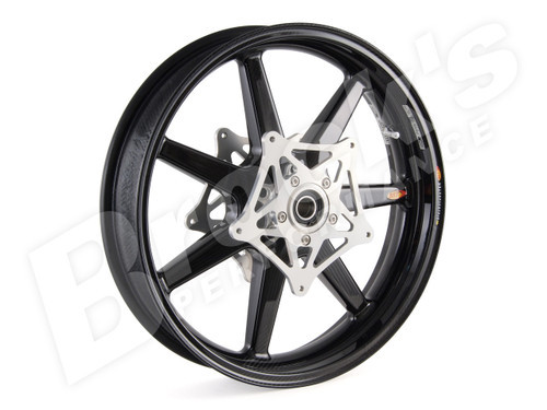 <ul> <li><span style="color: #666666; font-weight: bold;">SIZE :</span> 3.5" x 17"</li> <li><span style="color: #666666; font-weight: bold;">WEIGHT :</span> 7.35 lb. (3.24 kg) <br /> Add 0.30 lb. (0.136 kg) with Worldwide Bearings ceramic bearings<br /> Add 0.35 lb. (0.158 kg) with Worldwide Bearings steel bearings</li> <li><span style="color: #666666; font-weight: bold;">STATIC LOAD RATING :</span> 450 lb. (205 kg)<br /> <a style="color: red;" href="https://blog.brocksperformance.com/bst-wheel-load-rating-information/" target="_blank"><strong>Click Here: Important Load Rating Safety Information</strong></a></li> <li><span style="color: #666666; font-weight: bold;">MATERIALS :</span> Carbon fiber and aluminum</li> <li><span style="color: #666666; font-weight: bold;">STYLE :</span> Straight, seven-spoke configuration</li> <li><span style="color: #666666; font-weight: bold;">VALVE STEMS :</span> BST Ultra-High-Speed (UHS) 90-degree, aluminum stems and caps</li> <li><span style="color: #666666; font-weight: bold;">APPROVALS :</span> DOT E and JWL for street and track use</li> <li><span style="color: #666666; font-weight: bold;">FITMENT :</span> Direct OEM replacement (see 'Fitment' tab for additional models)</li> <li><span style="color: #666666; font-weight: bold;">TPMS :</span> Includes valve stem adapter for mounting OEM bolt-on pressure sensor<br />(see <a style="color: blue;" href="%%GLOBAL_ShopPathSSL%%/content/Instructions/BST/BMW_TPMS_Valve_Installation.pdf" target="_blank">instructions</a> for details)</li> <li><span style="color: #666666; font-weight: bold;">WARRANTY :</span> 2 Years</li> </ul> <div class="moretab" data-title="Fitment"> <p><strong>Additional Model Fitment:</strong></p> <ul> <li>K1600 GT - (10-24)</li> <li>K1600 GTL - (10-24)</li> <li>K1600 Bagger - (17-24)</li> <li>K1600 GTL Exclusive - (13-16)</li> </ul> </div> <div class="moretab" data-title="Testimonials"> <p><em>"I installed these wheels 5 years ago (2017) and now have 55,000 miles on them. The bike has over 100,000 miles. These wheels have been trouble free since installation and they still look GREAT. I do my own tire changes @ about 4500 mile intervals. I&rsquo;m on my 11th set of Dunlops. Each tire change I thoroughly clean and wax the wheels. Only wear showing is from rock chips mainly on the rear wheel; e.g. small white specs. Otherwise they look and perform as new. If anyone is looking to upgrade the performance of a BMW K1600 then BST Carbon Fiber wheels should be at the top of your list."</em></p> <p><strong>- Duane T. (Customer)</strong></p> <p><a href="https://www.brocksperformance.com/product_images/uploaded_images/BMW_K1600_GT_BST_Wheels_CR_Duane_T_Zoom.jpg" target="_blank"><img style="width: 100%; height: 100%;" src="https://www.brocksperformance.com/product_images/uploaded_images/BMW_K1600_GT_BST_Wheels_CR_Duane_T_Zoom.jpg" alt="" /></a></p> <hr style="width: 100%;" /> <p><strong><a style="color: blue;" href="https://blog.brocksperformance.com/carl-reese-breaks-guinness-motorcycle-record-on-bst-wheels/" target="_blank">Carl Reese Breaks Guinness Motorcycle Record on his BMW K1600GT Equipped with BST Carbon Fiber Wheels</a></strong></p> <p><em>"With the BSTs installed, in terms of handling, the bike felt like a 900cc instead of a 1600cc. It was certainly more nimble. Braking distance coming into the pits was noticeably shorter. When we switched back to the stock rims, I really had to get on the brakes, and it seemed like the bike was laboring to get stopped. I've spent some time on that bike, from LA to NY, and up to Alaska and back, so I know the bike well. I can say the carbon fiber rims changed the bike&rsquo;s handling dramatically.</em></p> <p><em>When running the Continental Tire track we had wild pigs, bobcats, and rabbits running out onto the track. The BSTs took far less steering input and I felt confident with being able to make quick changes in my direction of travel. I simply would never own a bike without BST wheels. They turned an 800 lb. beast into a what feels like a 400 lb. rocket."</em></p> <p><strong>- Carl Reese (Endurance Driver)</strong></p> <p><a href="https://www.brocksperformance.com/product_images/uploaded_images/Carl_Reese_BMW_K1600GT_BST_Zoom.jpg" target="_blank"><img style="width: 100%; height: 100%;" src="https://www.brocksperformance.com/product_images/uploaded_images/Carl_Reese_BMW_K1600GT_BST_Zoom.jpg" alt="" /></a></p> </div> <div class="moretab" data-title="Product Details"> <p><iframe src="https://store-415rnuyx4g.mybigcommerce.com/content/Descriptions/BST_Wheels_Product_Details_Tab.html" width="575" height="500" frameborder="0"></iframe></p> </div> <div class="moretab" data-title="Technical"> <p><iframe src="https://store-415rnuyx4g.mybigcommerce.com/content/Descriptions/BST_Wheels_Technical_Tab.html" width="575" height="500" frameborder="0"></iframe></p> </div>
