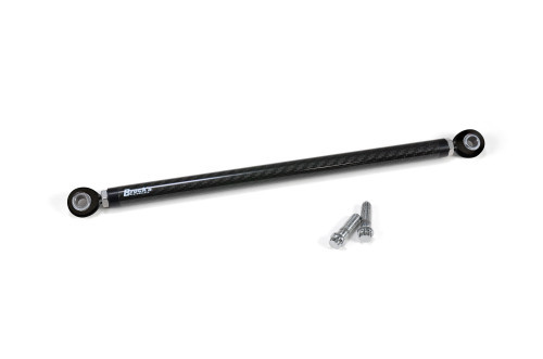 <ul>
<li>Direct replacement for OEM shift linkage</li>
<li>Adjustable from 12.00&rdquo; to 13.25&rdquo; (304.8mm &ndash; 336.5mm) <a style="color: blue;" href="%%GLOBAL_ShopPathSSL%%/product_images/uploaded_images/903847_CF_Shift_Linkage_12in_Adjustment_Range_Zoom.jpg">center-to-center</a></li>
<li>Length adjusts on the bike to set shifter height without linkage removal</li>
<li>Black anodized aluminum PTFE lined spherical rod ends for smooth maintenance-free shifting</li>
<li>Weighs only 3.6 oz. (complete including hardware)</li>
<li>Carbon fiber tube finished in a 3k twill weave and glossy clear coat</li>
<li>Includes 12-point chrome-plated installation hardware</li>
<li>Easily installs in less than 5 minutes</li>
<li>Designed, machined, and assembled in the USA</li>
<li><strong>Common fitment:</strong> H-D Touring and Softail models<br /><em>(measure the OEM link to verify)</em></li>
</ul>