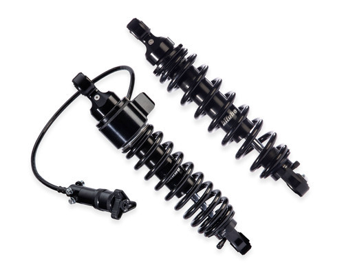 <ul> <li>Significantly increased riding comfort and adjustability</li> <li>Alloyed steel main shock body with black finish</li> <li>Springs manufactured from Cr-Si alloyed steel (black)</li> <li>Black anodized CNC machined billet aluminum head</li> <li>Spring preload adjustment system allows fast and easy adjustment</li> <li>Nitrogen pressurized coaxial chamber with oil/gas aluminum piston</li> <li>Left side adjustable features:</li> <ul> <li>Remote hydraulic spring preload (10 mm = 20 clicks)</li> <li>Hydraulic rebound</li> </ul> <li>Right side adjustable features:</li> <ul> <li>Spring preload (manual)</li> <li>Hydraulic rebound</li> </ul> </ul> <p><a style="color: blue;" href="%%GLOBAL_ShopPathSSL%%/content/Bitubo/Instructions/HD040_051_054_WME22V3_Rev00.pdf" target="_blank">Click here to view Installation Instructions</a></p> <div class="moretab" data-title="About Bitubo"> <p><iframe src="%%GLOBAL_ShopPathSSL%%/content/Descriptions/About_Bitubo_Description_Tab.html" width="100%" height="500" frameborder="0"></iframe></p> </div>
