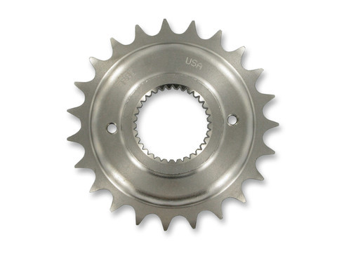 <ul>
<li>CNC-machined from a premium nickel, chromoly steel (8620), case-hardened and finished with an electroless nickel plating for corrosion/wear resistance and lubricity</li>
<li>Sprockets are drilled and tapped to accommodate late-model lock plate (PART #DS-360182) available separately</li>
<li>Offset measurement is taken from the face that rests against the mainshaft bearing to the inside of the teeth for "total offset" description</li>
<li>For use with 530 pitch chain</li>
<li>Made in the U.S.A.</li>
<li>For use with <a style="color: blue;" href="%%GLOBAL_ShopPathSSL%%/v-twin/rc-components-wheels/" target="_blank">RC Components Laguna</a> rear wheels</li>
</ul>