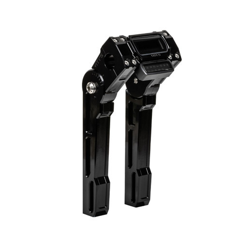 <ul>
<li>Black adjustable riser and digital gauge housing</li>
<li>CNC machined from billet aluminum</li>
<li>8 inch height and 1 inch bar clamp</li>
<li><strong>Does not include digital gauges (reuses OEM gauges)</strong></li>
<li>Measure handlebar diameter before purchase</li>
<li>Compatible with&nbsp;(18-23) FXBB/FXBBS, (18-23) FXBR/ FXBRS Breakout, (19-20) FXDRS, (20-23) FXST Standard, (2022) FXRST Low Rider El Diablo, (22-23) FXLRST Low Rider ST</li>
<li>Includes installation hardware and set screws</li>
</ul>
<p><em>Installation should be performed following the OEM Harley-Davidson Service Manual and torque specifications</em></p>
<div class="moretab" data-title="About Vity's Design">
<p>Vity's goal is to dedicate the highest effort we possibly can into our original, custom designed products for your beloved Harley Davidson. Quality and customer satisfaction is imperative to us. We also love our heritage that helped us greatly in the process of creating this brand. Italian craftsmanship at its best.</p>
<p>Vity&rsquo;s Design showcases the natural beauty of CNC machining, in most products, by intentionally omitting final finishing processes such as tumbling, stonewashing, burnishing, or polishing.</p>
<p>The following quote from Vity's Design Founder, Matteo Vitali is translated from Italian: "From the incredible passion for Harley Davidson, my every single iron take shape. From a deep and meticulous study of materials, shapes and color, my accessories come to life."</p>
</div>