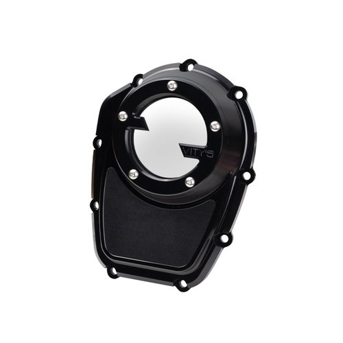 <ul>
<li>Black massive cam cover</li>
<li>CNC machined from billet aluminum</li>
<li>Polycarbonate (see-through) window</li>
<li>Easy to install</li>
<li>Compatible with&nbsp;(18-24) Softail, (17-23) Touring, (17-22) Trike models, excludes (23-24) Road Glide CVO and Street Glide CVO</li>
<li>Reuse OEM hardware for installation</li>
<li>Does not include a gasket for the cover to engine</li>
</ul>
<p><em>Installation should be performed following the OEM Harley-Davidson Service Manual and torque specifications</em></p>
<div class="moretab" data-title="About Vity's Design">
<p>Vity's goal is to dedicate the highest effort we possibly can into our original, custom designed products for your beloved Harley Davidson. Quality and customer satisfaction is imperative to us. We also love our heritage that helped us greatly in the process of creating this brand. Italian craftsmanship at its best.</p>
<p>Vity&rsquo;s Design showcases the natural beauty of CNC machining, in most products, by intentionally omitting final finishing processes such as tumbling, stonewashing, burnishing, or polishing.</p>
<p>The following quote from Vity's Design Founder, Matteo Vitali is translated from Italian: "From the incredible passion for Harley Davidson, my every single iron take shape. From a deep and meticulous study of materials, shapes and color, my accessories come to life."</p>
</div>
