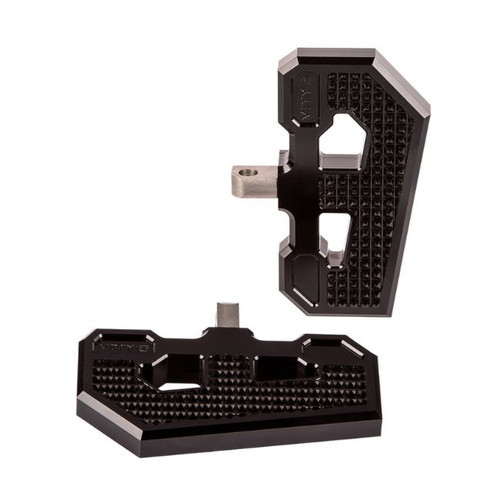 <ul>
<li>Black racing rider floorboard</li>
<li>CNC machined from billet aluminum</li>
<li>Diamond pattern increases comfort without sacrificing control</li>
<li>Compatible with&nbsp;(18-24) Softail models</li>
<li>Includes drill bit</li>
<li>Does not include mounting hardware</li>
</ul>
<p><em>Installation should be performed following the OEM Harley-Davidson Service Manual and torque specifications</em></p>
<div class="moretab" data-title="About Vity's Design">
<p>Vity's goal is to dedicate the highest effort we possibly can into our original, custom designed products for your beloved Harley Davidson. Quality and customer satisfaction is imperative to us. We also love our heritage that helped us greatly in the process of creating this brand. Italian craftsmanship at its best.</p>
<p>Vity&rsquo;s Design showcases the natural beauty of CNC machining, in most products, by intentionally omitting final finishing processes such as tumbling, stonewashing, burnishing, or polishing.</p>
<p>The following quote from Vity's Design Founder, Matteo Vitali is translated from Italian: "From the incredible passion for Harley Davidson, my every single iron take shape. From a deep and meticulous study of materials, shapes and color, my accessories come to life."</p>
</div>