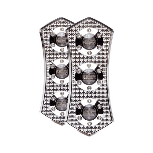 <ul>
<li>Diamond chrome tail light</li>
<li>Illuminated by LEDs behind a smoked lens</li>
<li>CNC machined from billet aluminum</li>
<li>Fits the rear fender or the back of your saddlebags</li>
<li>Designed for custom applications</li>
<li>Not plug and play, wiring required</li>
<li>Includes mounting hardware</li>
</ul>
<p><em>Installation should be performed following the OEM Harley-Davidson Service Manual and torque specifications</em></p>
<div class="moretab" data-title="About Vity's Design">
<p>Vity's goal is to dedicate the highest effort we possibly can into our original, custom designed products for your beloved Harley Davidson. Quality and customer satisfaction is imperative to us. We also love our heritage that helped us greatly in the process of creating this brand. Italian craftsmanship at its best.</p>
<p>Vity&rsquo;s Design showcases the natural beauty of CNC machining, in most products, by intentionally omitting final finishing processes such as tumbling, stonewashing, burnishing, or polishing.</p>
<p>The following quote from Vity's Design Founder, Matteo Vitali is translated from Italian: "From the incredible passion for Harley Davidson, my every single iron take shape. From a deep and meticulous study of materials, shapes and color, my accessories come to life."</p>
</div>