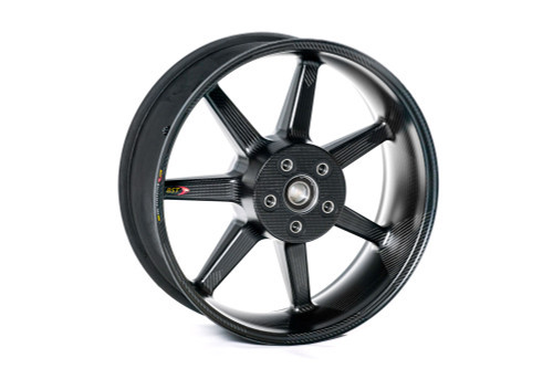 <ul>
<li><span style="color: #666666; font-weight: bold;">SIZE :</span> 6" x 17"</li>
<li><span style="color: #666666; font-weight: bold;">WEIGHT :</span> 8.75 lb. (3.97 kg) with sprocket carrier and hardware<br /> Add 0.70 lb. (0.318 kg) w/ Worldwide Bearings ceramic bearings<br /> Add 0.75 lb. (0.340 kg) w/ Worldwide Bearings steel bearings</li>
<li><span style="color: #666666; font-weight: bold;">STATIC LOAD RATING :</span> 550 lb. (250 kg)<br /><a style="color: red;" href="http://blog.brocksperformance.com/bst-wheel-load-rating-information/" target="_blank"><strong>Click Here: Important Load Rating Safety Information</strong></a></li>
<li><span style="color: #666666; font-weight: bold;">MATERIALS :</span> Carbon fiber and aluminum</li>
<li><span style="color: #666666; font-weight: bold;">STYLE :</span> Straight, seven-spoke configuration</li>
<li><span style="color: #666666; font-weight: bold;">VALVE STEMS :</span> BST Ultra-High-Speed (UHS) 90-degree, aluminum stems and caps</li>
<li><span style="color: #666666; font-weight: bold;">APPROVALS :</span> DOT E and JWL for street and track use</li>
<li><span style="color: #666666; font-weight: bold;">FITMENT :</span> Direct OEM replacement (uses OEM Ducati rear sprocket)</li>
<li><span style="color: #666666; font-weight: bold;">WARRANTY :</span> 2 Years</li>
</ul>
<div class="moretab" data-title="Product Details">
<p><iframe src="https://store-415rnuyx4g.mybigcommerce.com/content/Descriptions/BST_Wheels_Product_Details_Tab.html" width="575" height="500" frameborder="0"></iframe></p>
</div>
<div class="moretab" data-title="Technical">
<p><iframe src="https://store-415rnuyx4g.mybigcommerce.com/content/Descriptions/BST_Wheels_Technical_Tab.html" width="575" height="500" frameborder="0"></iframe></p>
</div>