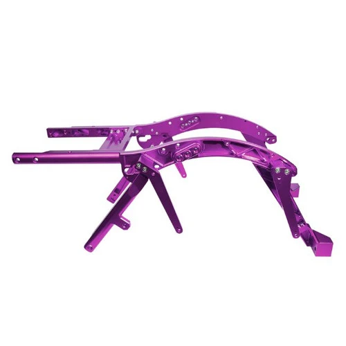 <ul>
<li>Purple anodized rear subframe</li>
<li>CNC machined from billet aluminum</li>
<li>Designed for stability and control</li>
<li>Compatible with&nbsp;Road Glide (14-24), Street Glide (14-24), Road King (14-24)</li>
<li>Precision engineered for optimum performance</li>
<li>Offers three shock mount positions (raised, OEM location, lowered)</li>
<li><strong>Not compatible with tour packs or sissy bars</strong></li>
<li>Over 12 lbs. lighter than the OEM subframe</li>
</ul>
<p><em>Installation should be performed following the OEM Harley-Davidson Service Manual and torque specifications</em></p>
<div class="moretab" data-title="About Vity's Design">
<p>Vity's goal is to dedicate the highest effort we possibly can into our original, custom designed products for your beloved Harley Davidson. Quality and customer satisfaction is imperative to us. We also love our heritage that helped us greatly in the process of creating this brand. Italian craftsmanship at its best.</p>
<p>Vity&rsquo;s Design showcases the natural beauty of CNC machining in most products by intentionally omitting final finishing processes such as tumbling, stonewashing, burnishing, or polishing.</p>
<p>The following quote from Vity's Design Founder, Matteo Vitali is translated from Italian: "From the incredible passion for Harley Davidson, my every single iron take shape. From a deep and meticulous study of materials, shapes and color, my accessories come to life."</p>
</div>