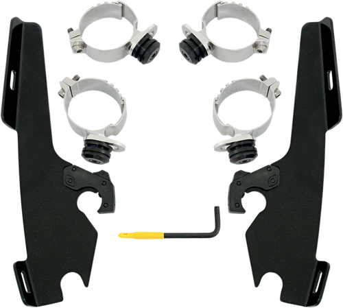 Memphis Shades Fats Slim Windshield Trigger-Lock Complete Mount Kit Meb1960