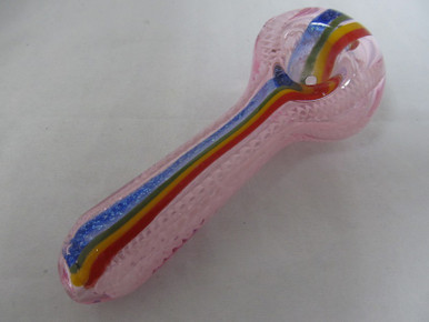 4.5" Rasta Pink Dichero Hand Pipe 