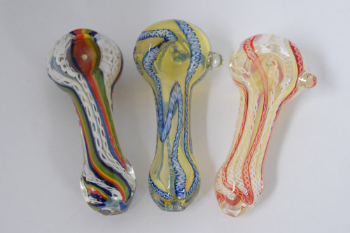 3" Twisted Color Hand Pipe-1