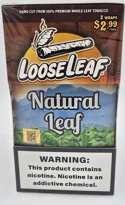 Loose Leaf Natural Dark Leaf Cigars 20/2Pack *NEW* 