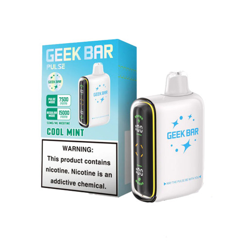 Cool Mint Geek Bar Pulse - 15K Puffs Rechargeable Vape (5ct)