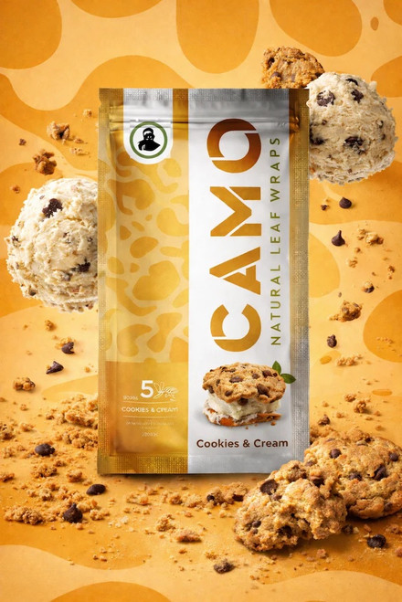 CAMO Natural Leaf Wraps by Afghan Hemp 25ct (Cookies & Cream)