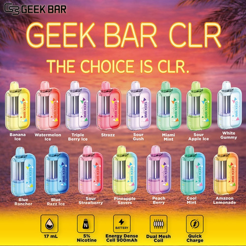 Geek Bar CLR 50k Disposable Vape - 5ct