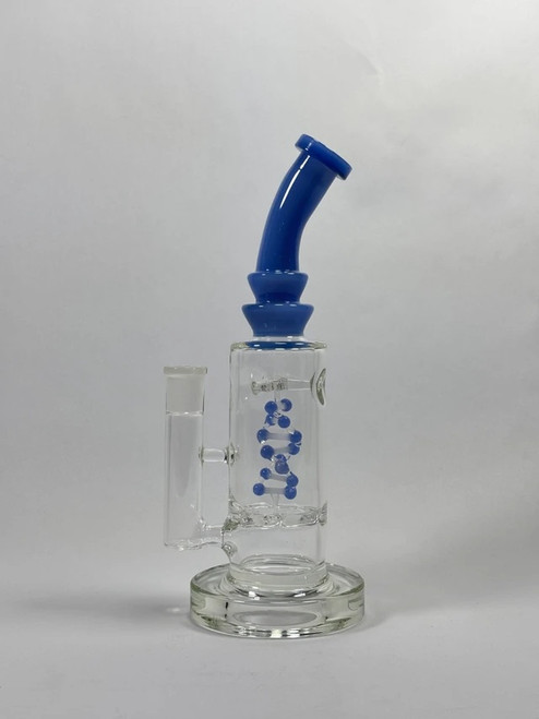 10.5" High Tech DNA Spinning Kinetic Energy Water Pipe (Milk Blue)
