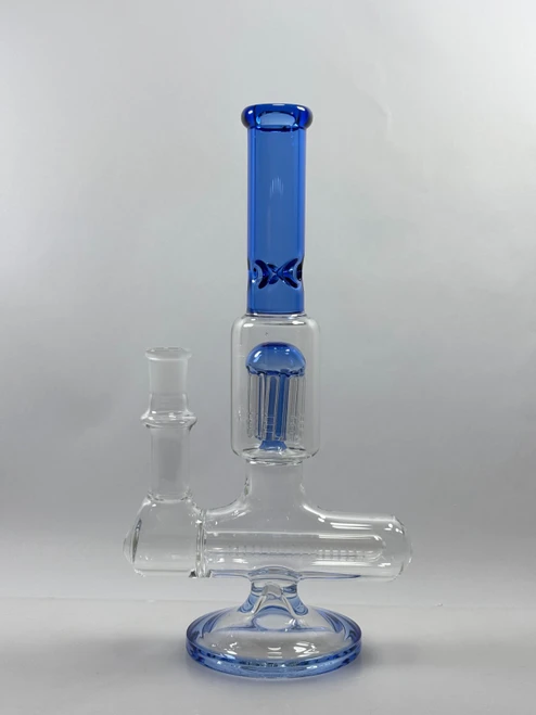 12" Inline & Tree Perc Water Pipe (Blue)