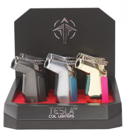 TESLA 4.75" 45° Gun Torch 9ct Display
