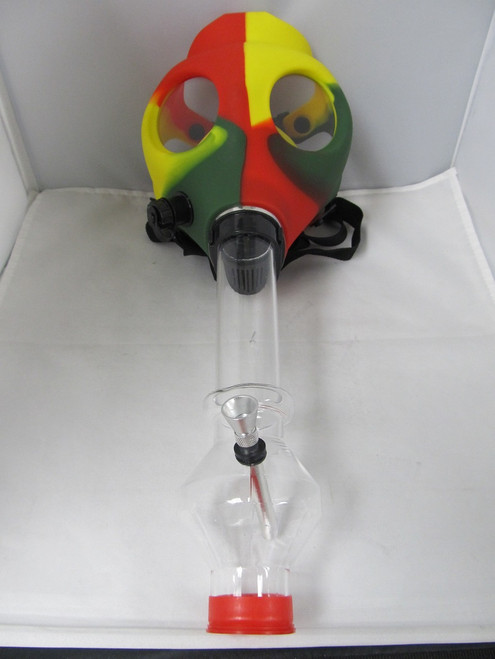 Rasta Color Gas Mask W/ Plastic Pipe 