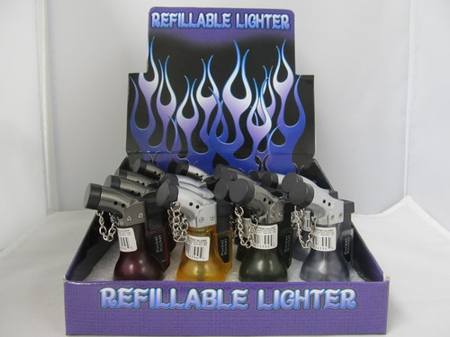 1 Flame 45° Torch Lighter Pocket Rocket  16ct Display 