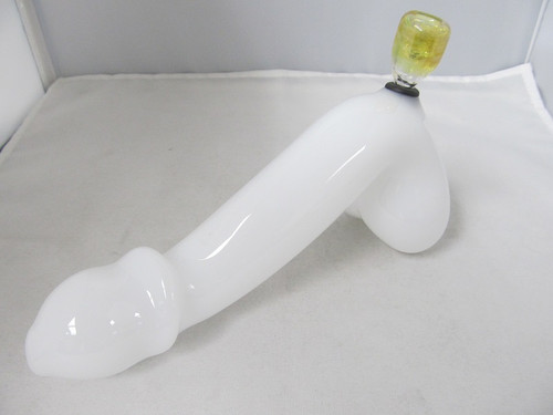 9" White Tube Penis Pipe 